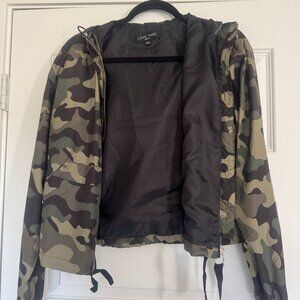 Camo Print Bomber Windbreaker Jacket